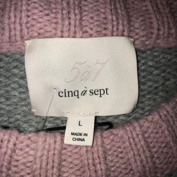 Cinq a Sept Gianni Fair Isle Sequin Sweater Wool L - Picture 8 of 8